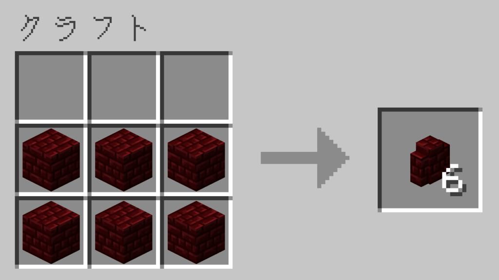 マイクラ 赤いネザーレンガの塀 レシピ