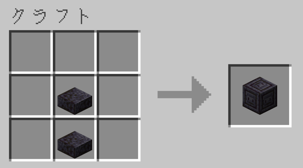 マイクラ 模様入りの磨かれたブラックストーン レシピ