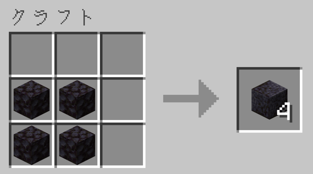 マイクラ　磨かれたブラックストーン　レシピ