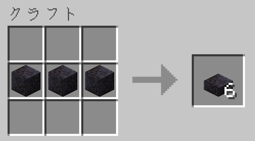 マイクラ 磨かれたブラックストーンのハーフブロック レシピ
