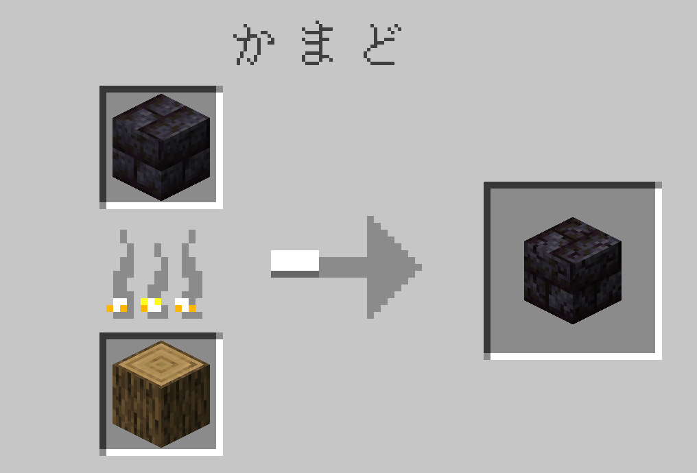 マイクラ　ひび割れた磨かれたブラックストーンレンガ　レシピ
