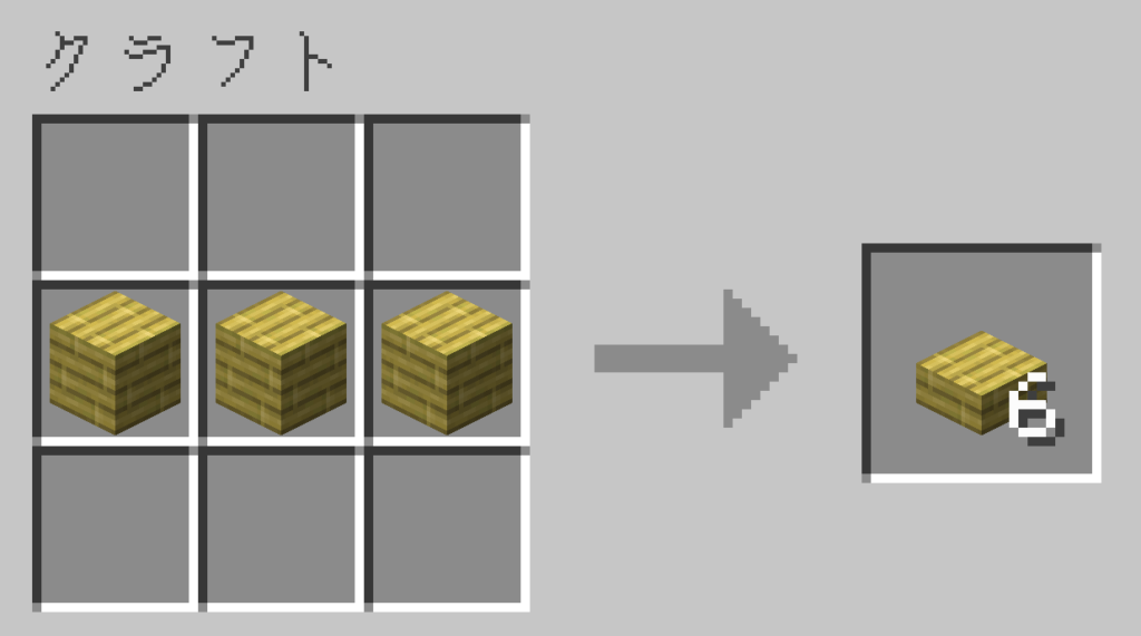 マイクラ 竹のハーフブロック レシピ