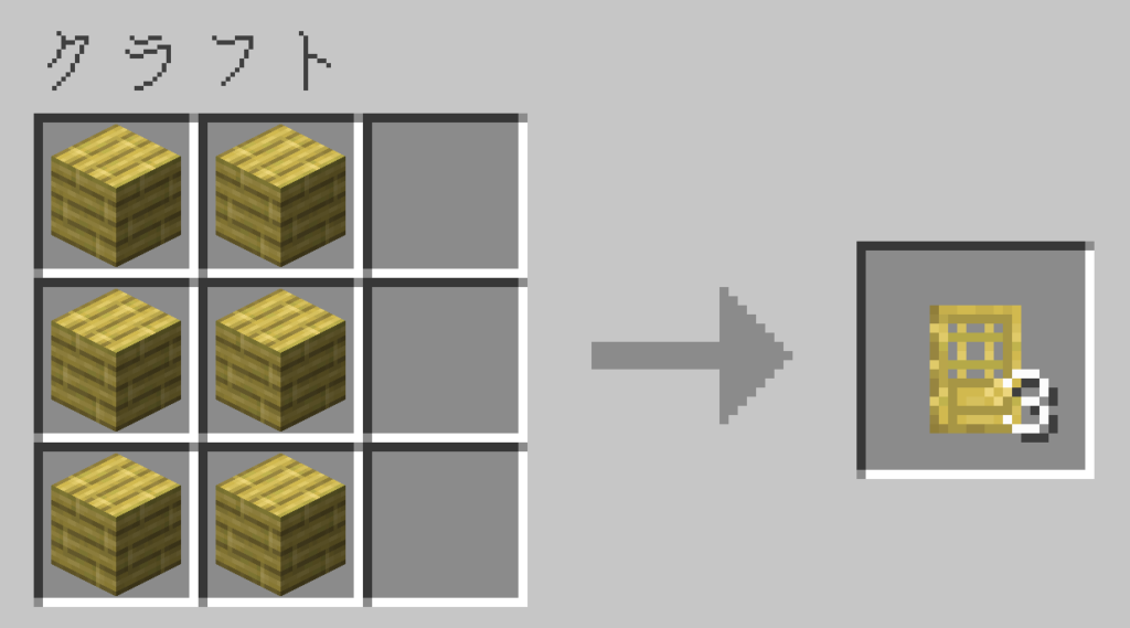 マイクラ 竹のドア レシピ