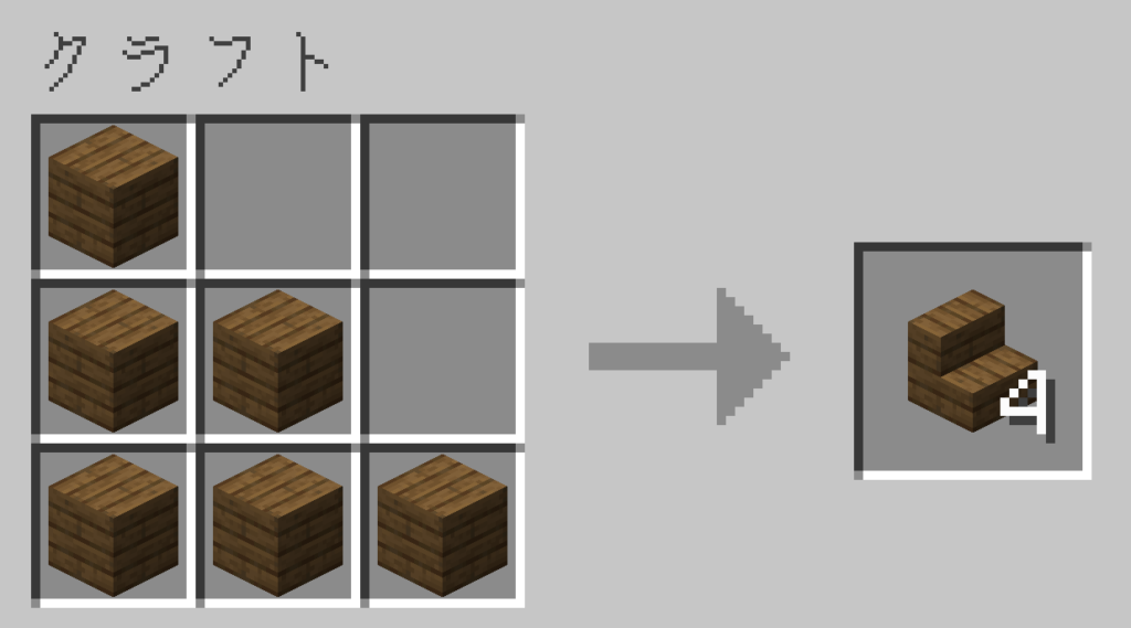 マイクラ　トウヒの階段　レシピ