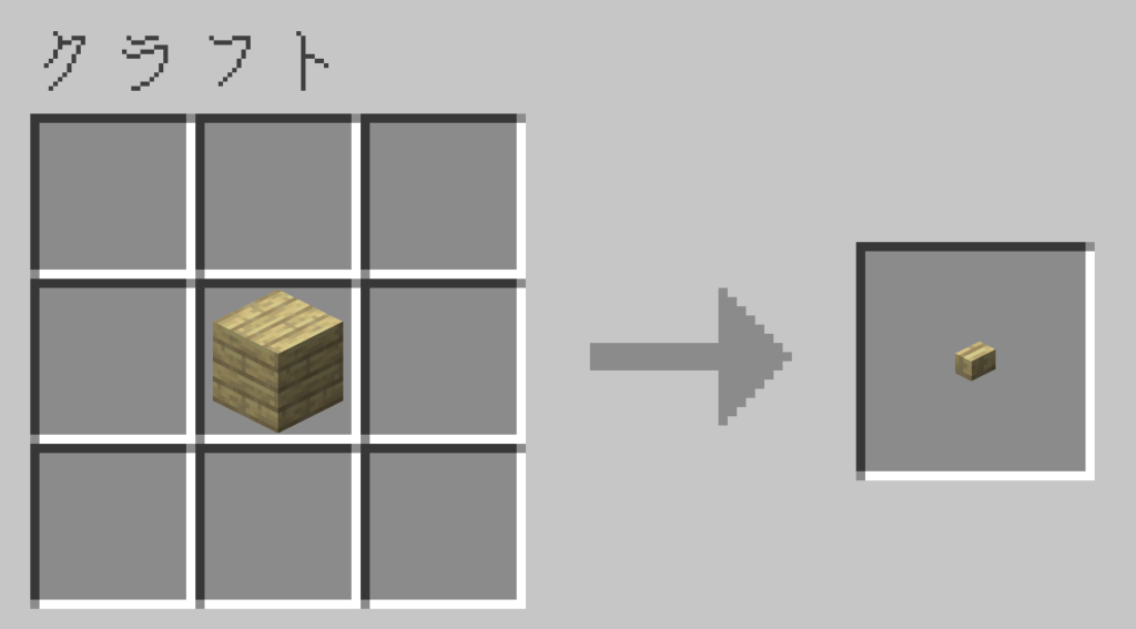 マイクラ　シラカバのボタン　レシピ