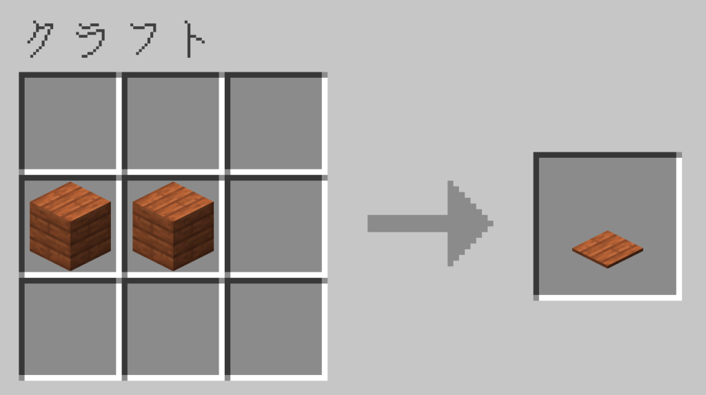 マイクラ　アカシアの感圧板　レシピ