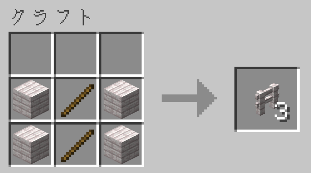 マイクラ ペールオークのフェンス レシピ