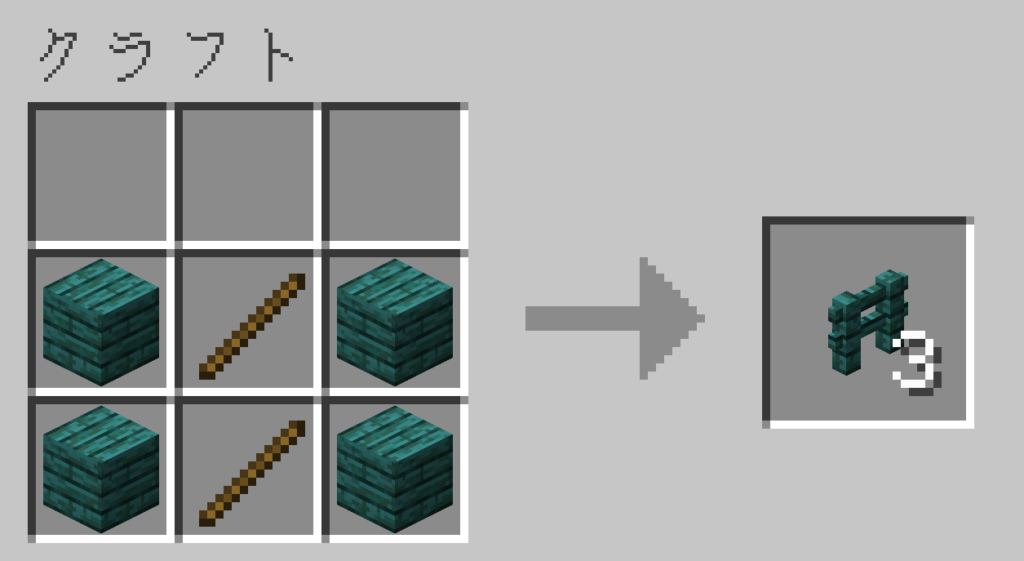 マイクラ　歪んだフェンス　レシピ