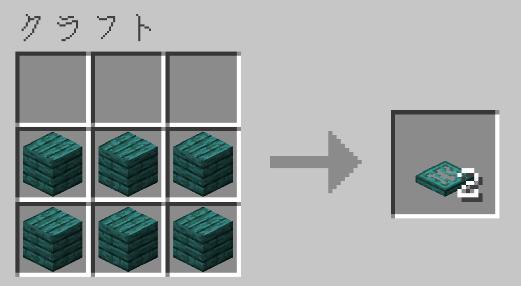 マイクラ　歪んだトラップドア　レシピ