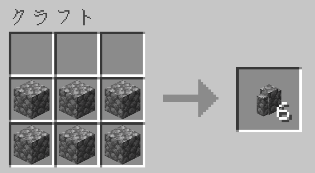 マイクラ　丸石の塀　レシピ