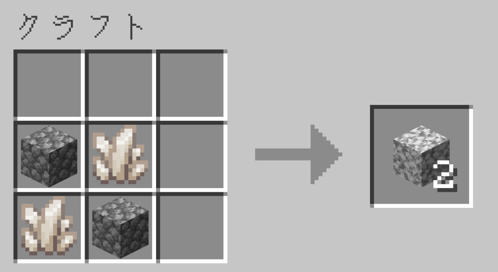 マイクラ　閃緑岩　レシピ