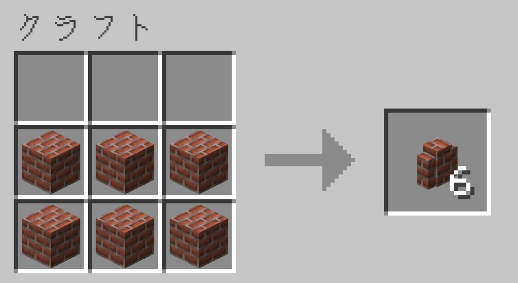 マイクラ レンガの塀 レシピ