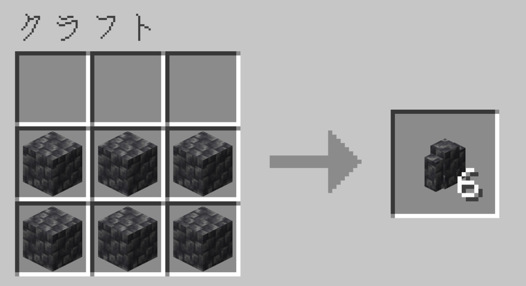 マイクラ 深層岩の丸石の塀 レシピ