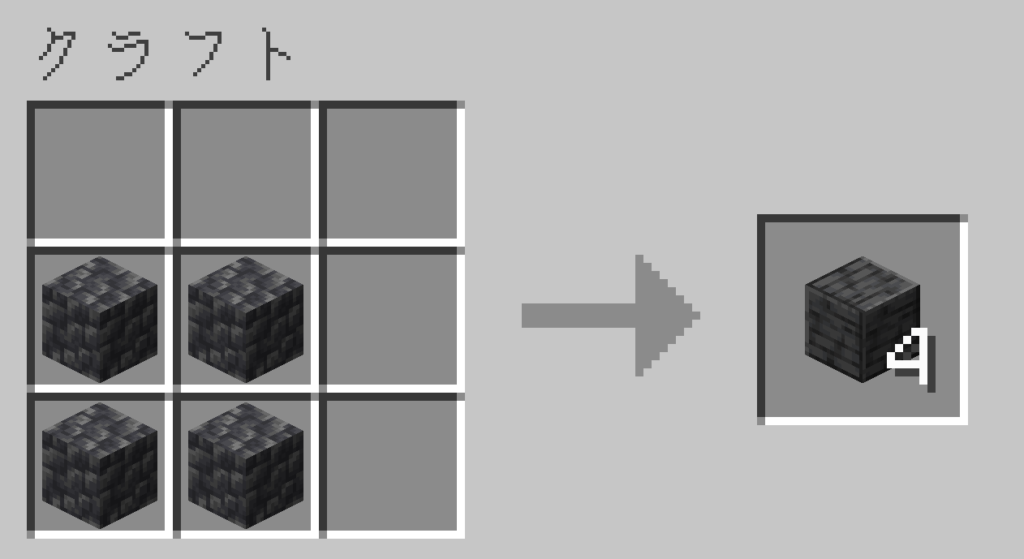 マイクラ 磨かれた深層岩 レシピ