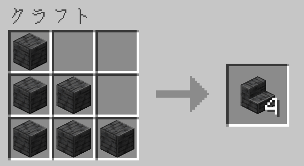 マイクラ 磨かれた深層岩の階段 レシピ