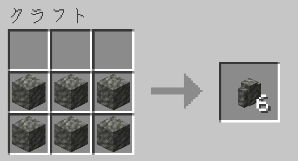 マイクラ　凝灰岩の塀　レシピ
