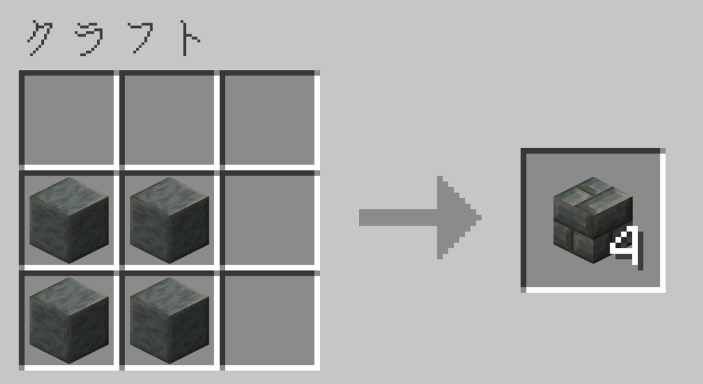 マイクラ　凝灰岩レンガ　レシピ