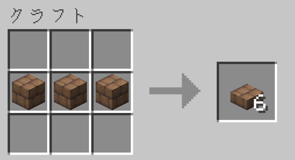 マイクラ 泥レンガのハーフブロック レシピ