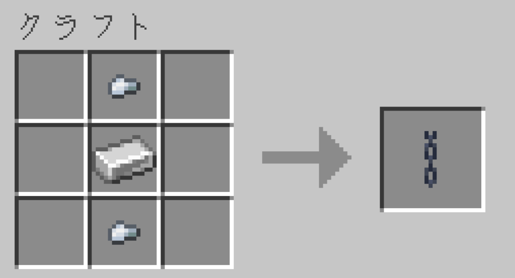 マイクラ　鉄の鎖　作り方　入手方法