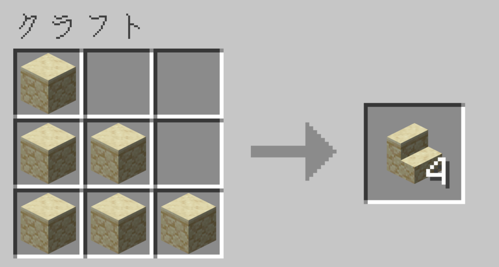 マイクラ 砂岩の階段 作り方 クラフトレシピ
