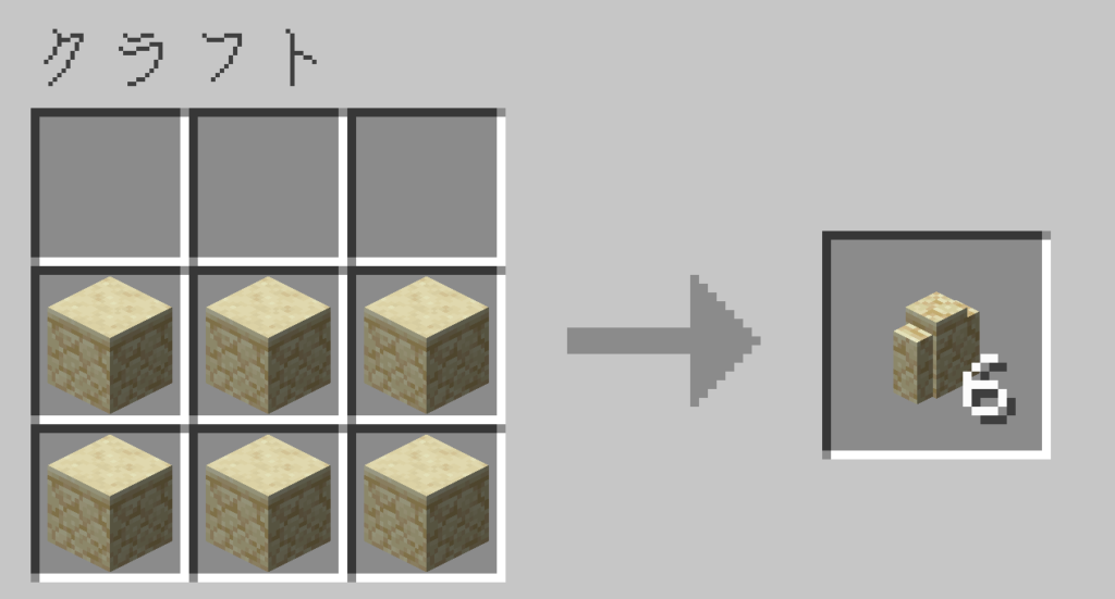 マイクラ　砂岩の塀　作り方　クラフトレシピ