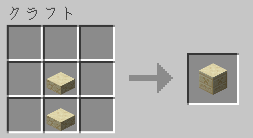 マイクラ　模様入りの砂岩　作り方　クラフトレシピ