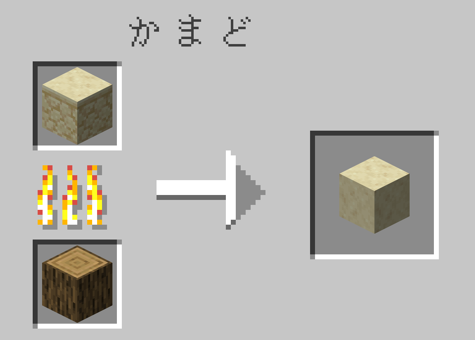 マイクラ　滑らかな砂岩　作り方　クラフトレシピ