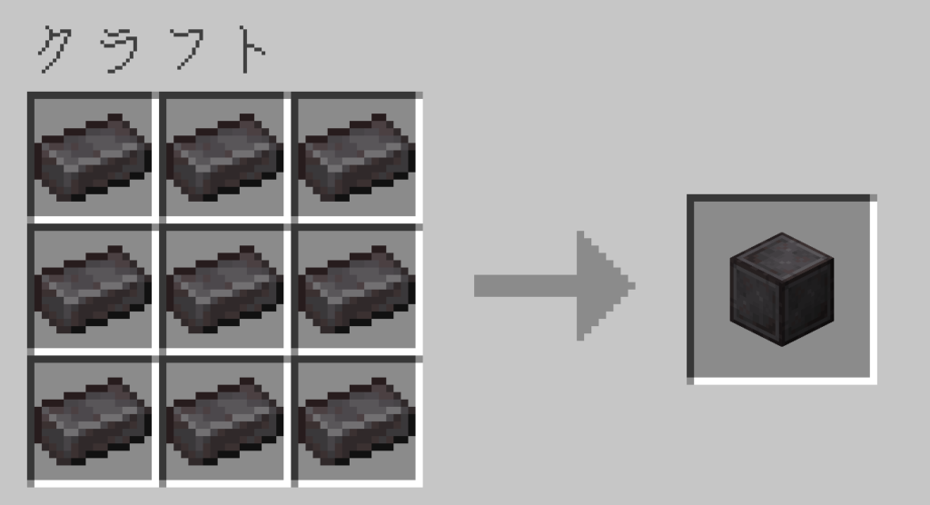 マイクラ　ネザライトブロック　作り方　クラフトレシピ