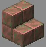 マイクラ　風化した切り込み入りの銅の階段　作り方　入手方法