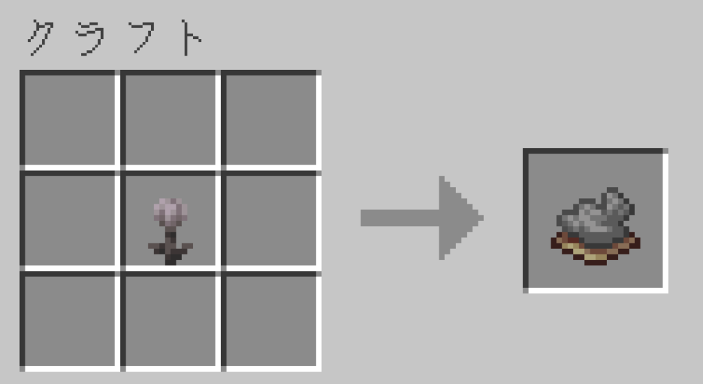 マイクラ　灰色の染料　作り方　クラフトレシピ