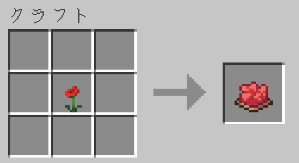 マイクラ 赤色の染料 作り方 クラフトレシピ