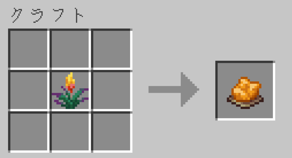 マイクラ 橙色の染料 作り方② クラフトレシピ