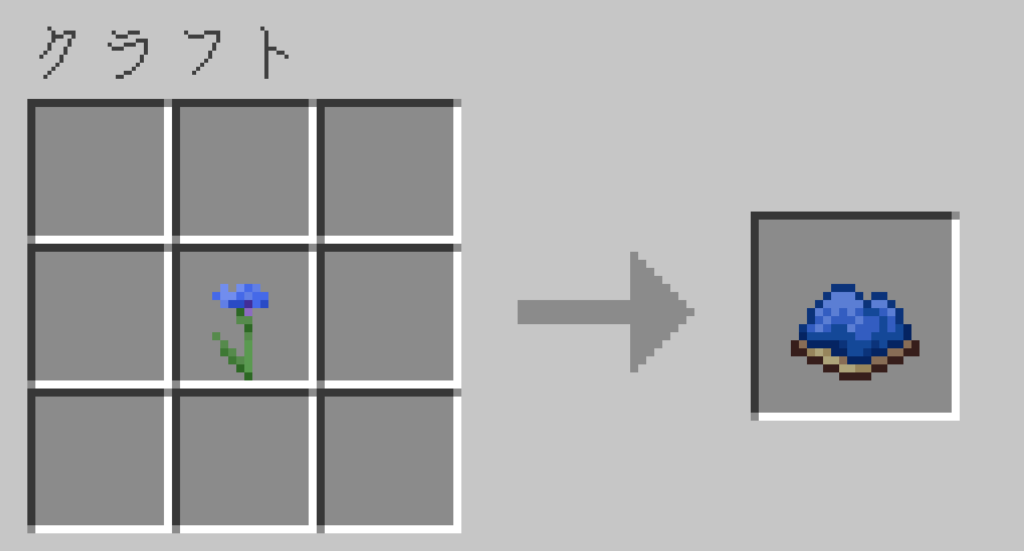 マイクラ 青色の染料 作り方② クラフトレシピ